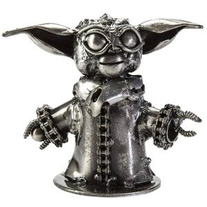 Kalifano Metal Art Baby Yoda Inspired Recycled Metal Sculpture